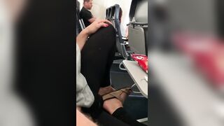 Girl Masturbates On Airplane