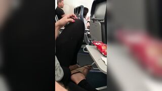 Girl Masturbates On Airplane