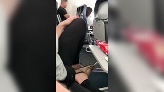 Girl Masturbates On Airplane