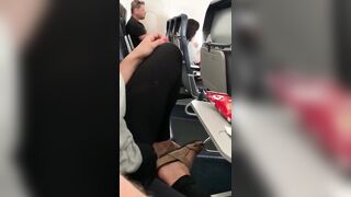 Girl Masturbates On Airplane
