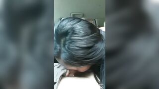 Horny Latina Mom Gives Quick Blowjob To Son's Friend After Picking Him Up