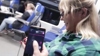 Remote Control My Orgasm In The Train / Public Female Orgasm