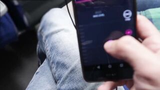 Remote Control My Orgasm In The Train / Public Female Orgasm