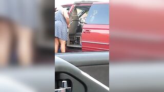 Upskirt Granny With Fat Ass