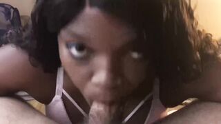 Ebony Hoe Sucks White Dick And Swallows