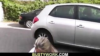 Guy Nails Big Boobs Fatty At Work