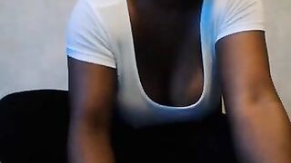 Large Black Breasts With Great Nipples Being Played With