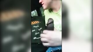 Sucking The Black Cock In The Car