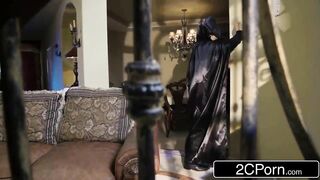 Horny Zoey Monroe Sucking Big Dick Behind Her Boyfriend's Back On Halloween