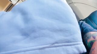 I Suck My Boyfriend's Cock On A Plane And End Up Making Him A Big Cum Load In My Mouth