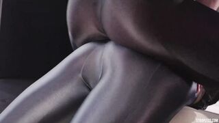 Lesbian Flexible Girls Make Love In Shiny Pantyhose