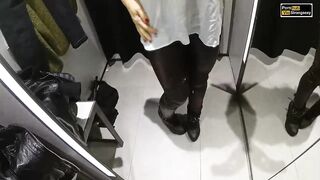 Stunning Girl Cums And Squirts In The Fitting Room At The Store.