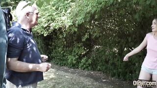 Old Nick Has Sex With Young Girl And Makes The Teen Cum Hard