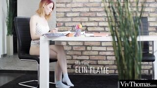 Cute Redhead Is Distracted From Her Studies By Sexy Blonde Who Licks Her Pussy