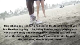 Voyeurchamp.com Upskirt Wife Heather Flashed Beach Attendant
