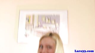 Blonde English Mature In Stockings Teases