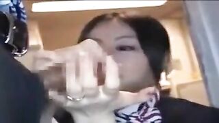 Japanese Stewardess Lends A Hand
