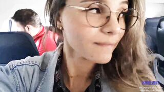 Public Plane Play Really Turns Me On!! I Think The Flight Attendant Saw Me