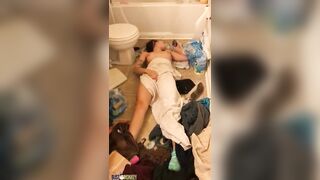 Teen Caught Masturbating On The Bathroom Floore