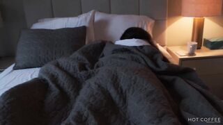 He Brings Me Hot Coffee While I Masturbate In Bed Then I Make Him Cum In My Wet Pussy