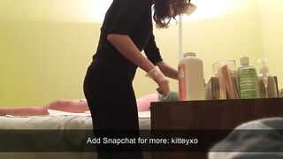 Girl Rubs Customer's Hard Dick At Wax Salon