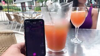 He Controls My Pussy And Makes Me Cum At The Restaurant - Public