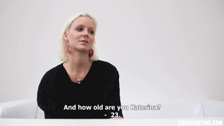 Blonde Girl Gets Fucked On White Couch