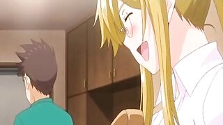 Big Titted Hentai Blondie Rides Hard Cock