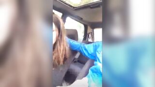 French Amateur Blowjob Public  In A Car On Periscope