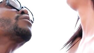 Whore Gets Messy With Long Black Dick Down Her Throat