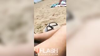 Jerking For Girls At Beach