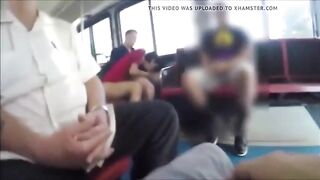 Brunette Making A Blowjob Inside A Bus