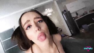 I Fucked My Best Friend's Girlfriend. Cum In Tight Schoolgirl Pussy. 4k