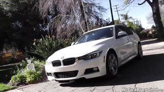 Two Sexy Black Pussies Sharing Lucky White Cock