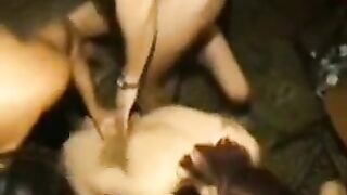 Awesome Amateur Wife Gangbang Slut Covereded In Jizz