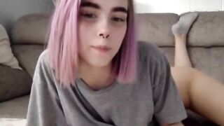 Teen With Pink Hair Wants Fuck