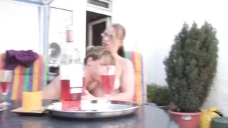 The Matures Have Fun In Terrace.