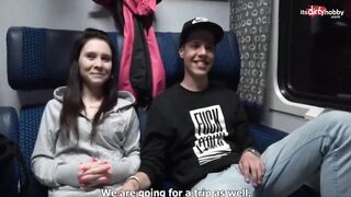 Hot Foursome Sex In Public Train