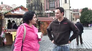 Old Granny-tourist Picked Up And Screwed