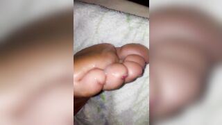 My Black Friend And I Cum On My Wifes Sleeping Feet