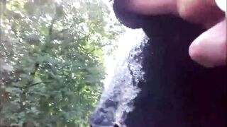 Dick Flash In Front Granny And Touching Dick Outdoor!