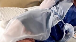 Taboo! Stepson Cums Inside His Stepmom While She Phone Talking To Husband