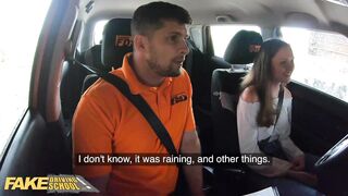 Fake Driving School Brunette With Perfect Tits Fucked During Lesson