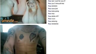 2 Cute Omegle Girls Play Along With Pierced Cock