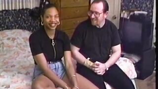 Vintage Ebony Amateur Bouncing On Hard Cock