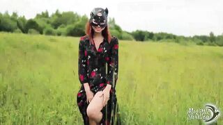 I Tease Him, Fucks And Eat Sweet Cum Creampie From My Pussy On The Nature