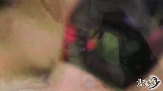 I Tease Him, Fucks And Eat Sweet Cum Creampie From My Pussy On The Nature