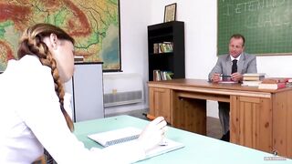 Oversexed Schoolgirl Misha Cross Seduces Teacher In Detention Classroom (short Version)
