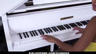 Sislovesme - Cute Step-sis Surprised With Brothers Cock