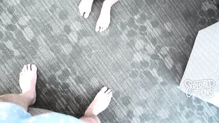 Super-Steamy audition with barely legal yo brown-haired